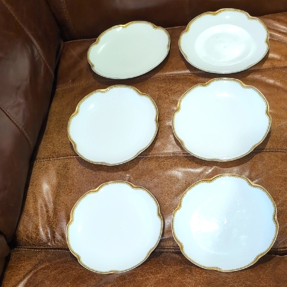 Haviland Limoges Other - 6 Haviland & Co Limoges France Anjou Collection China Salad Plates Dishes 7.5"